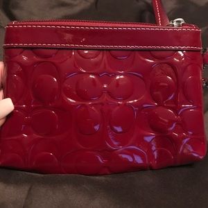 Coach Bags - COACH cranberry/red wristlet! Like new! Coach Bags - COACH cranberry/red wristlet! Like new!