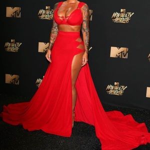 Orange Glamorous Skirt Set