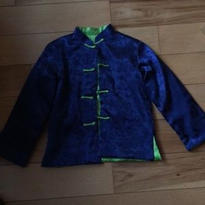 New reversible custom make boy silk coat