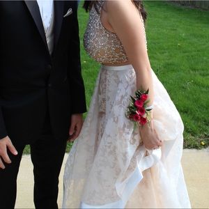 David’s bridal two piece gown worn only once!