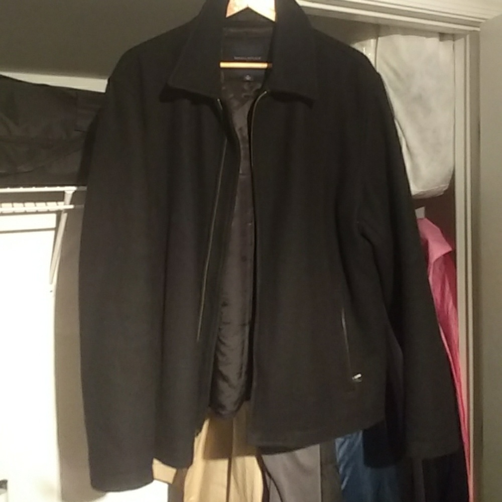 Mens Banana Republic black winter coat XL