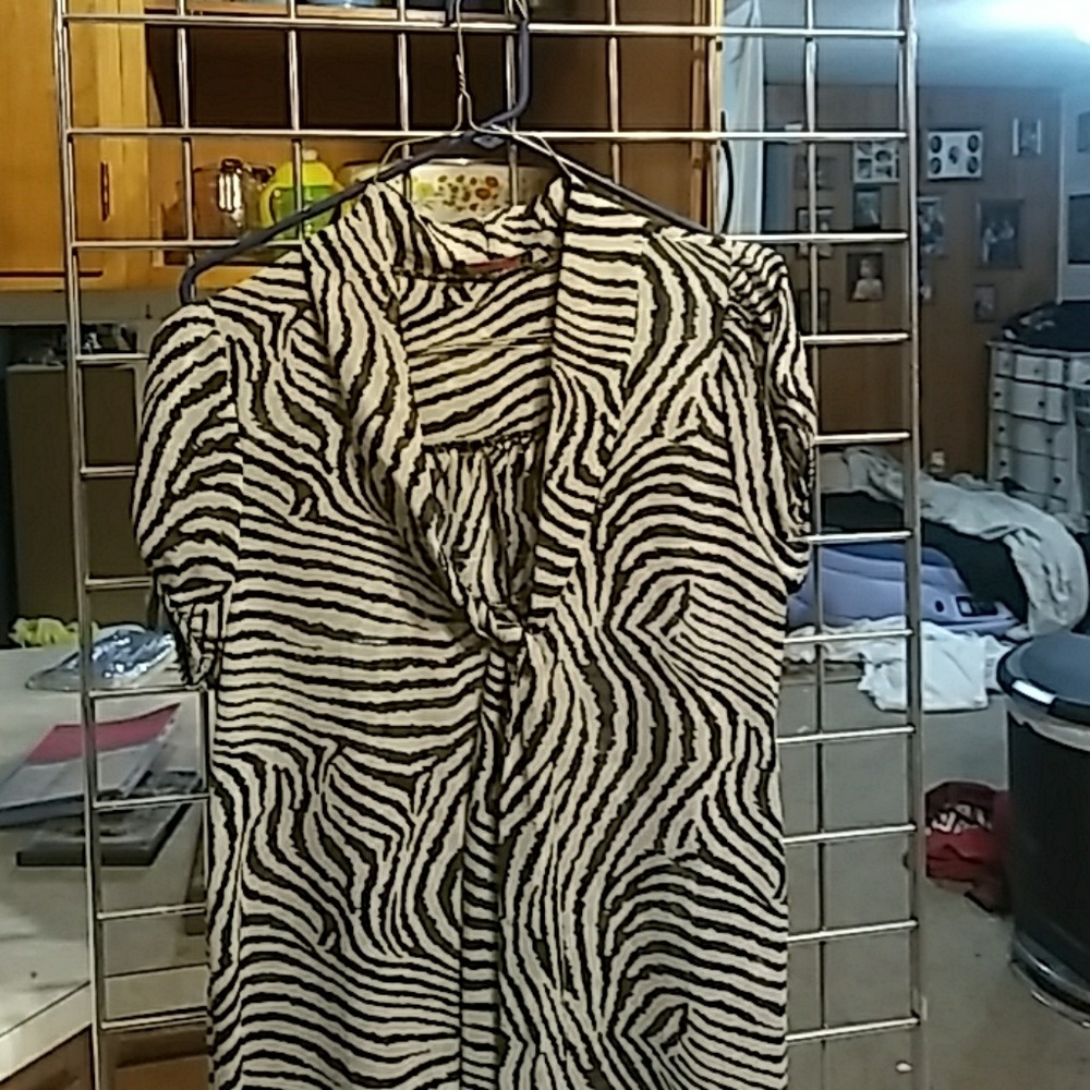 Sheer zebra blouse
