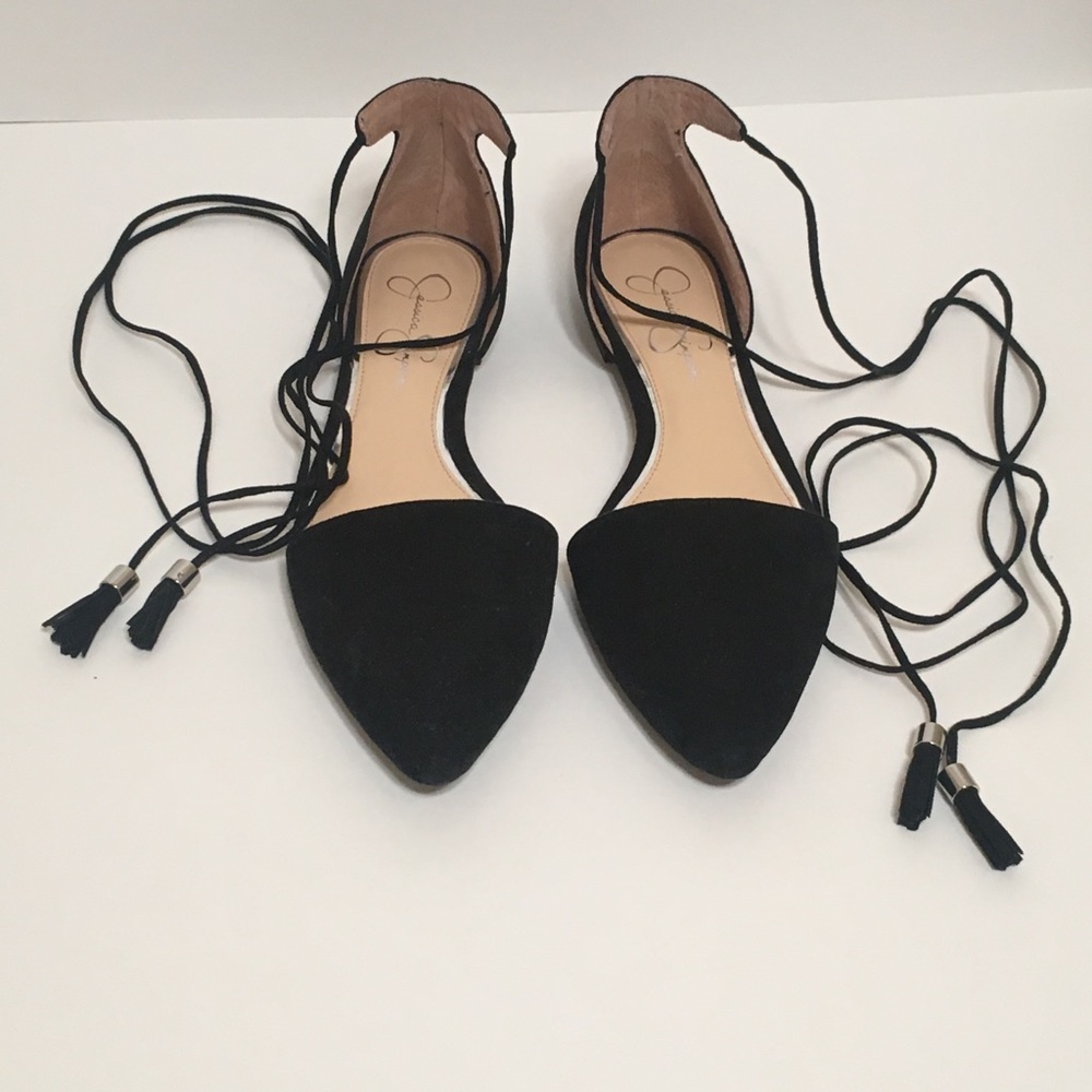 Jessica Simpson lace up flats