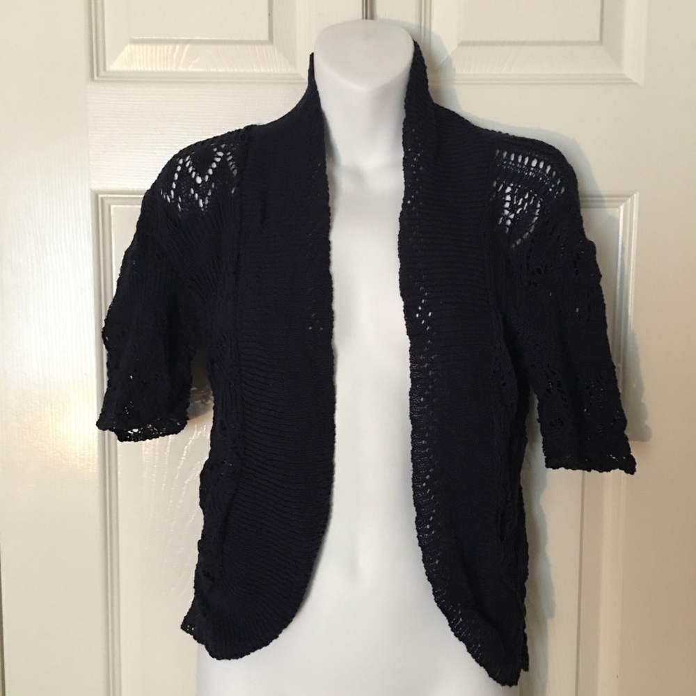 Navy Blue Knit Shrug