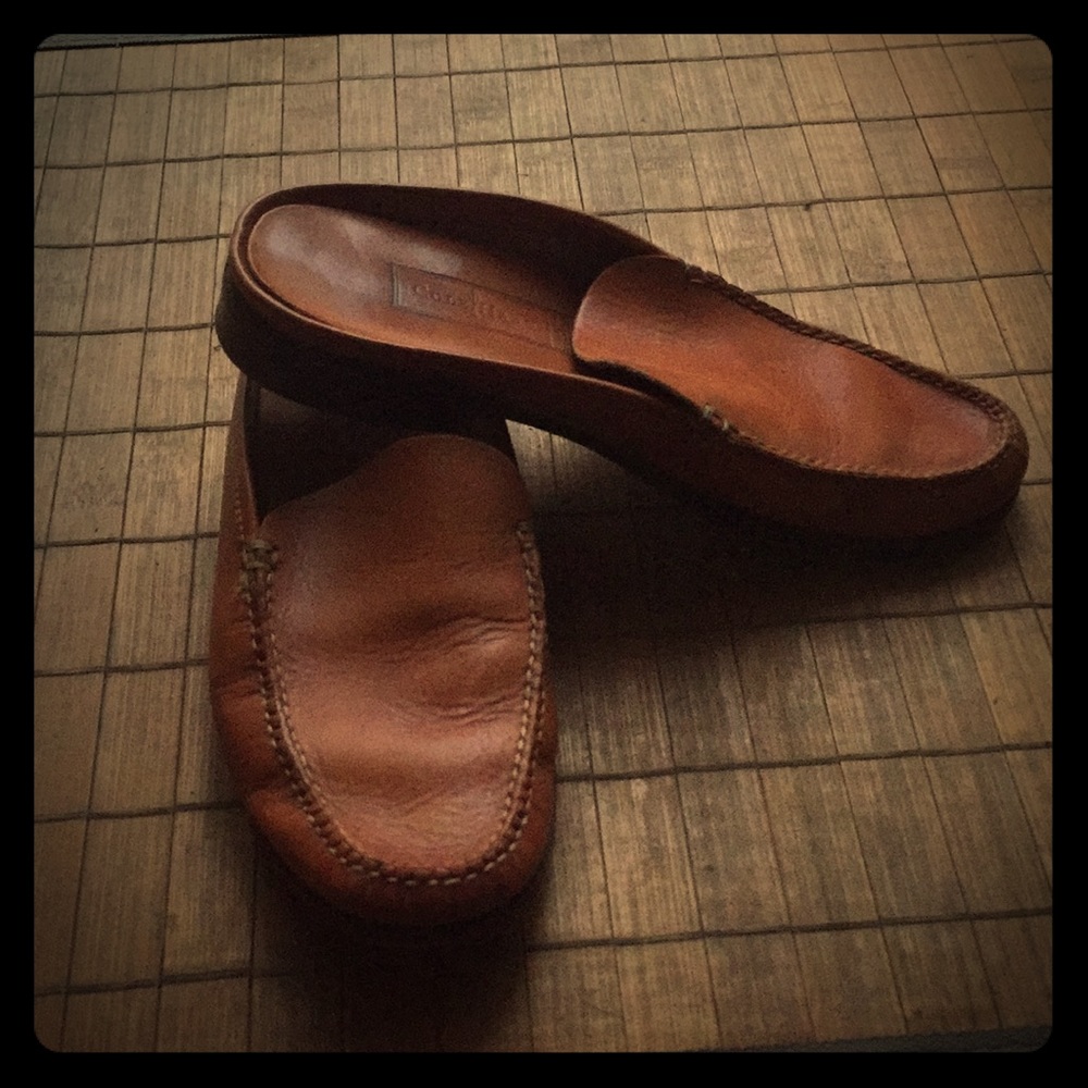 Cole Haan slip on loafers.