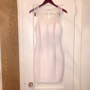 Guess white dress with lace top
