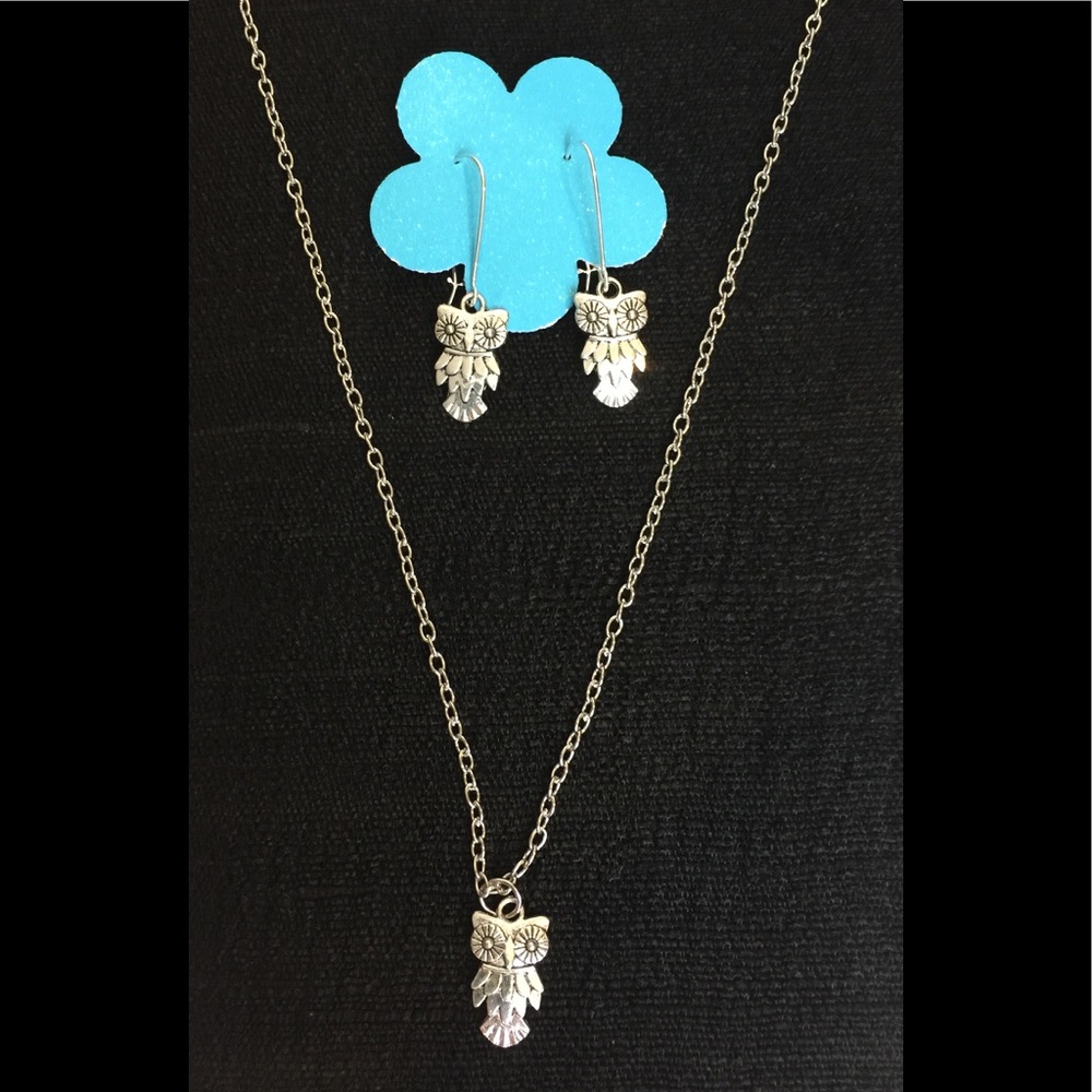 Handmade Owl Earrings & Necklace