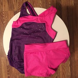 Leotard with matching shorts
