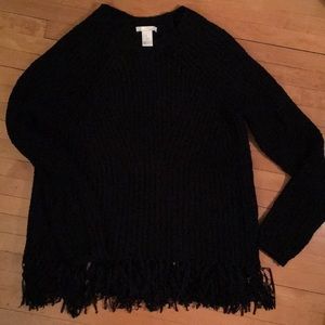H&M sweater with fringe
