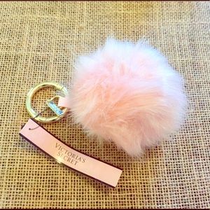 Victorias Secret Fluffy Pom Keychain
