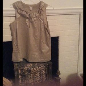 J Crew shimmery sleeveless top