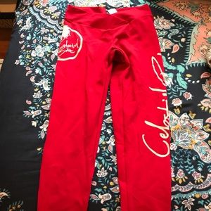 Celestial Bodiez Red Graphic Leggings