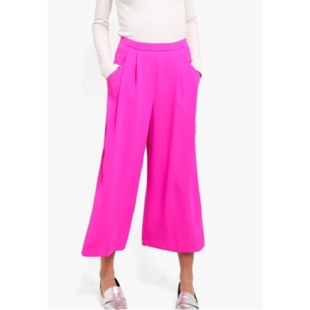 Topshop Pink Wide Leg Pants