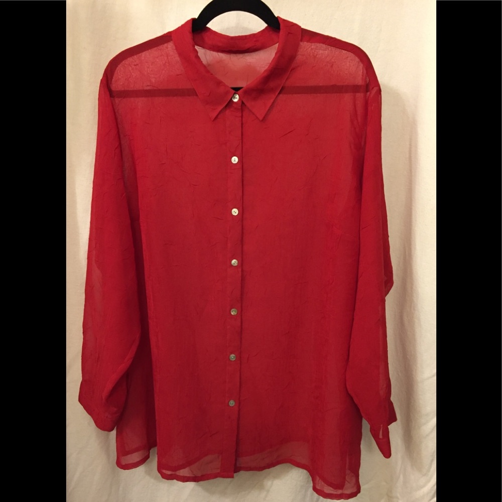 Red Shear Blouse
