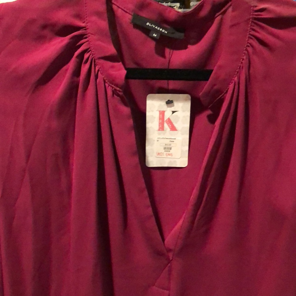 NWT Olivaceous blouse M fuchsia - Picture 4 of 4
