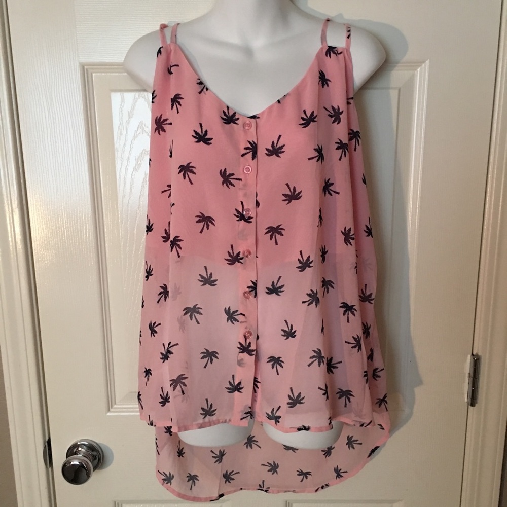 Pink palm tree shirt