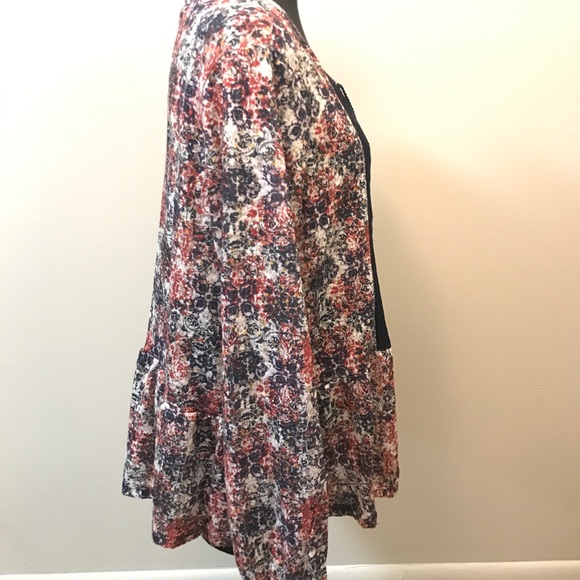 Dept 222 navy blue long sleeved sheer tunic Sz L - Picture 4 of 6