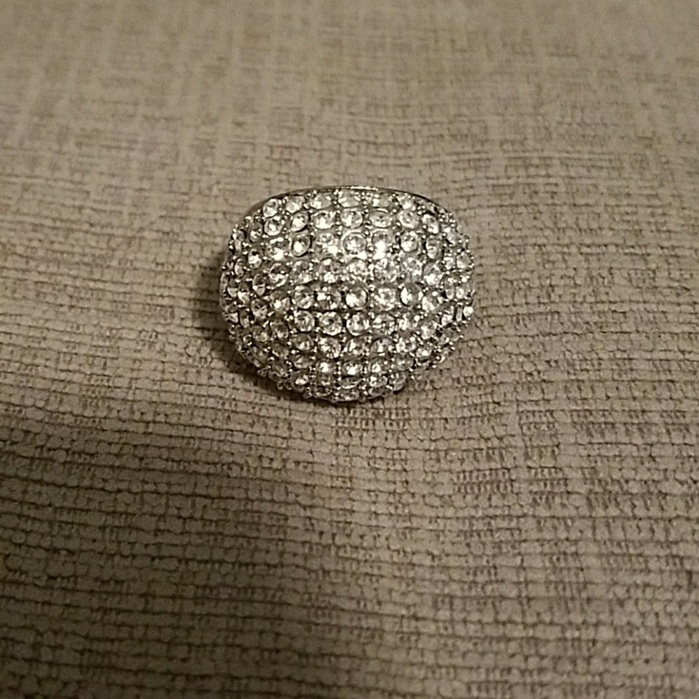Metallic Silver Studded Ring from Express