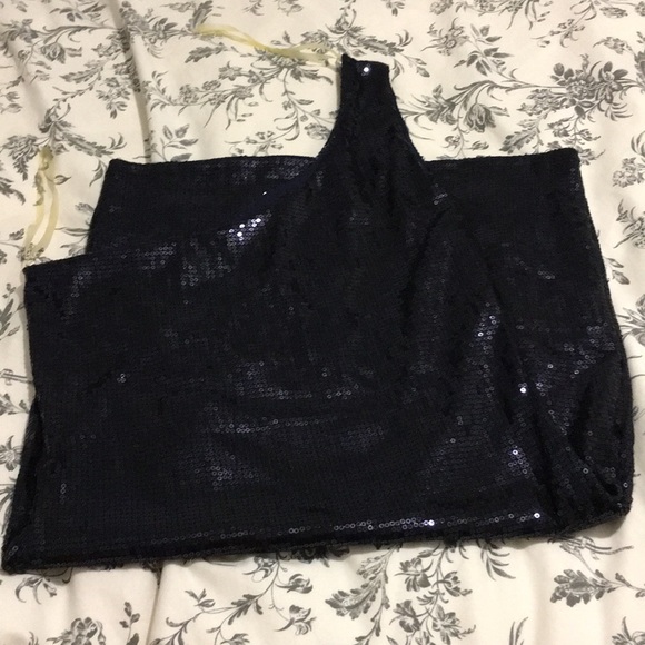 Blue one shoulder sequins dress - Picture 2 of 3