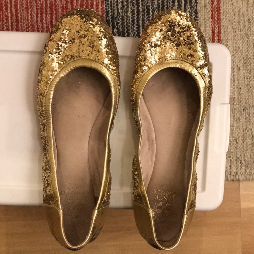 Sparkly Gold Flats
