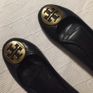Tory Burch Reva Flat Black/Gold