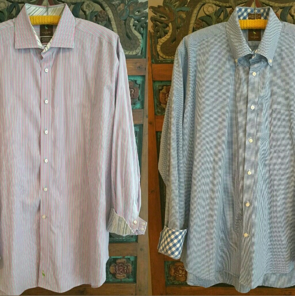 Lot of 2 Preppy Tailorbyrd Shirts XL