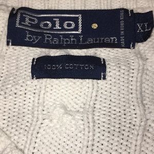100% cotton ralph lauren polo, cable knit sweater