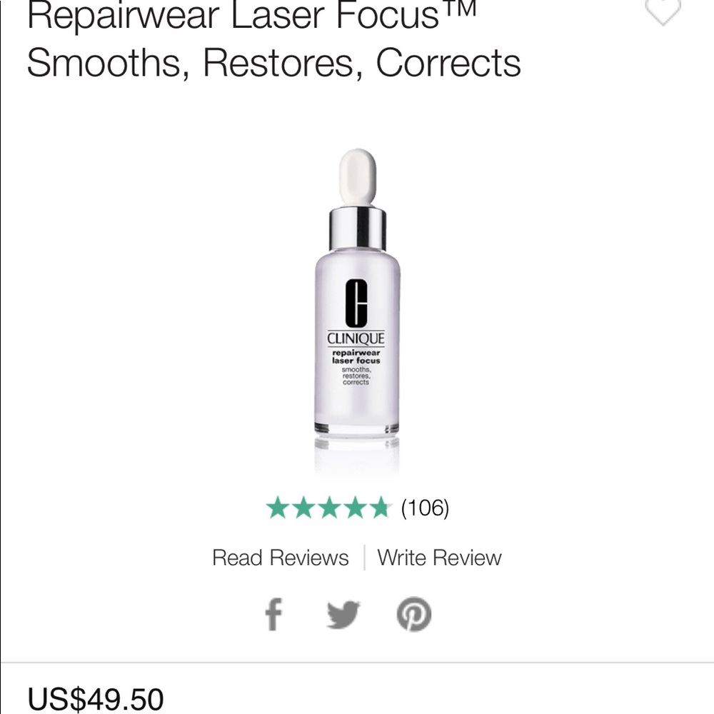 Clinique Repairwear Laser Focus Serum 1oz