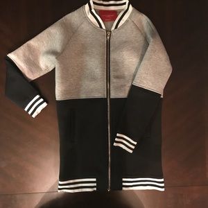 Akira gray white & black long jacket