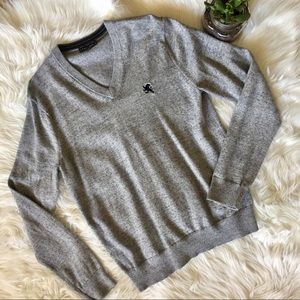 Express Men’s Cotton Light Grey Pullover Sweater