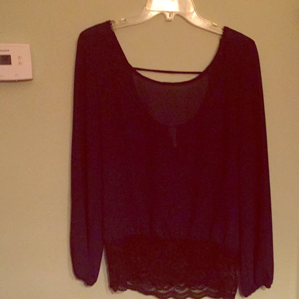 Cute blue silk blouse