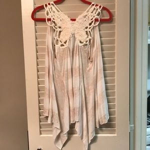 No sleeve cardigan butterfly back