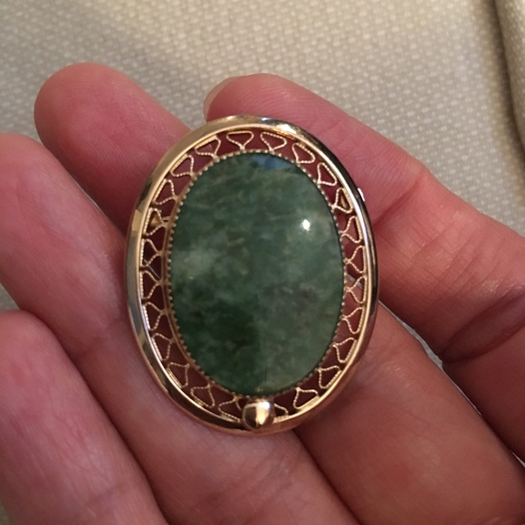 1970s Sarah Coventry 12K gold filled agate brooch and pendant - Picture 4 of 5