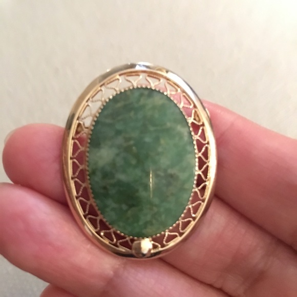 1970s Sarah Coventry 12K gold filled agate brooch and pendant - Picture 5 of 5