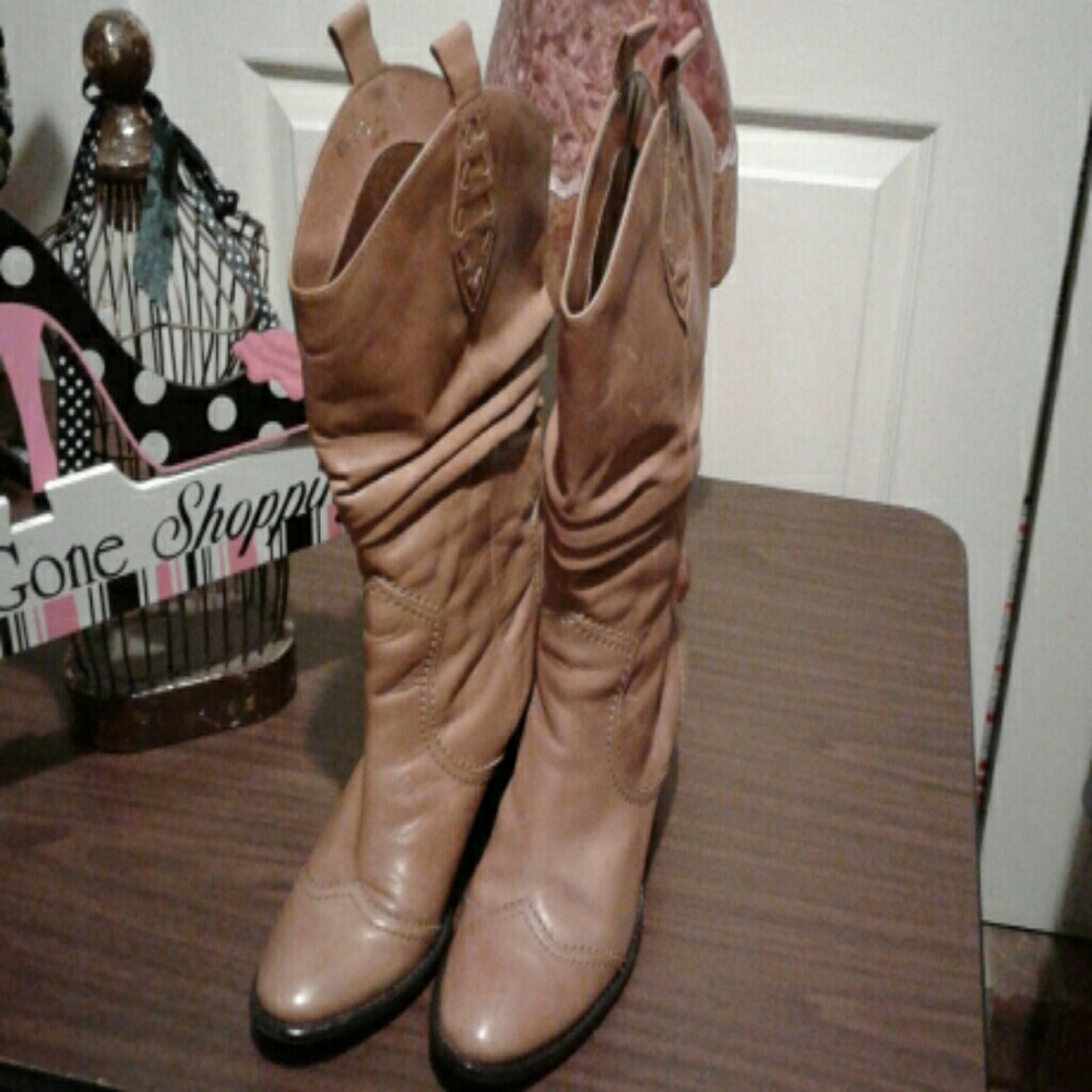 Genuine Leather slouch Boots