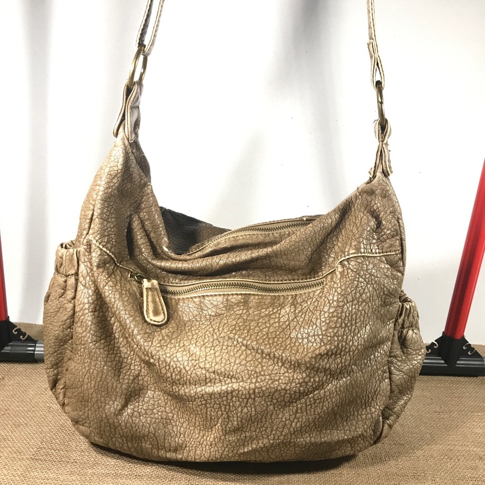 Deux Lux Distressed Faux Leather Hobo