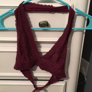 Charlotte Russe Bralette burgundy Medium NWT