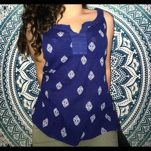 Cute Blue Hippie Top