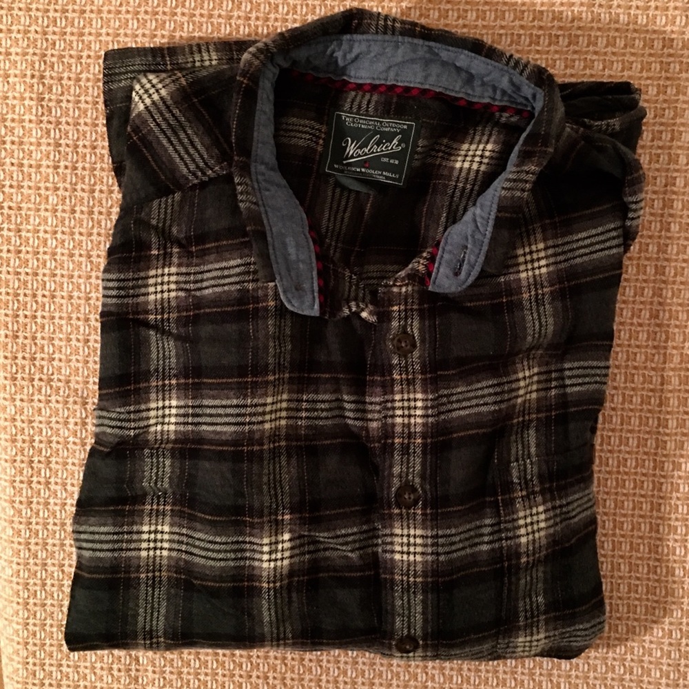 Woolrich L Green Plaid Flannel!