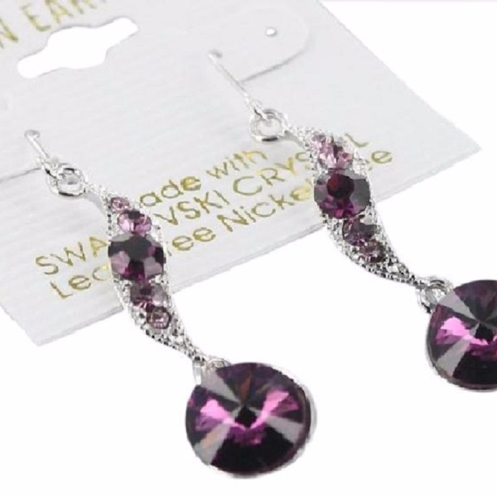 💋💞 Fabulous Swarovski Genuine Crystal Clear Drop Earrings
