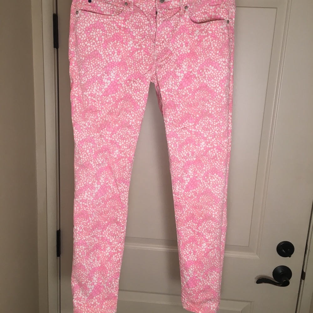 Gap coral floral jeans