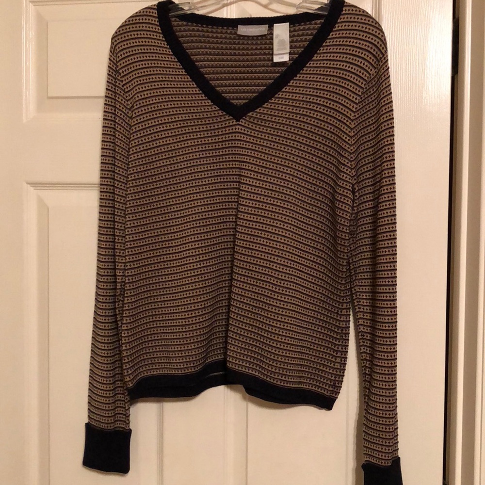 Liz Claiborne Silk V-neck Sweater.