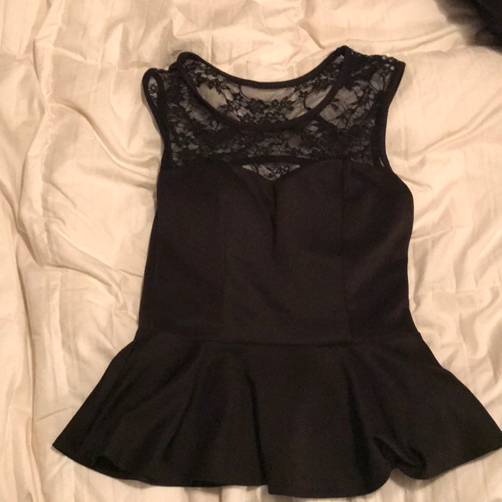 Black lace shirt