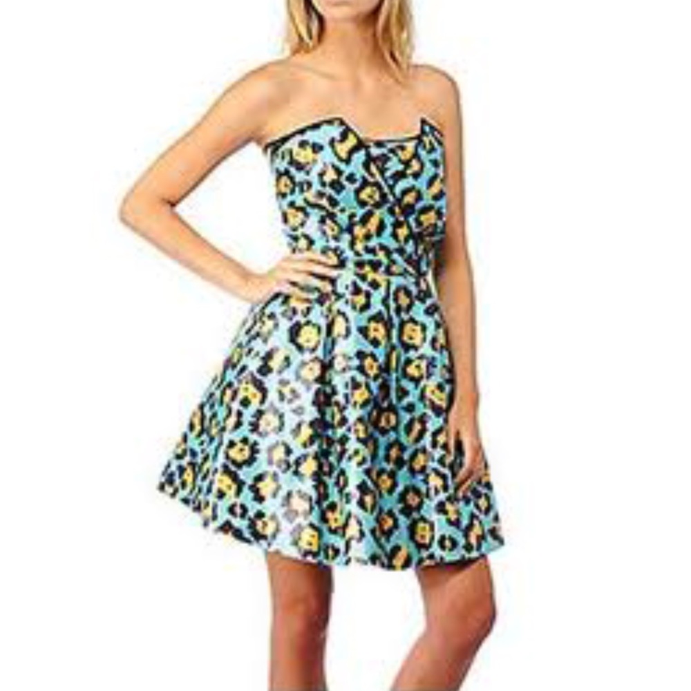 Betsey Johnson Leopard Print Sequined Party Dress
