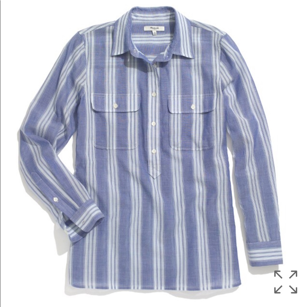 Madewell market popover in stripe