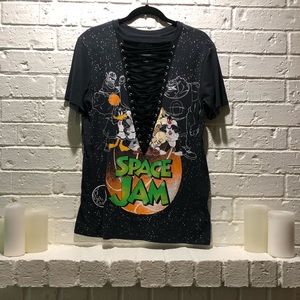 Space Jam lace up T-shirt
