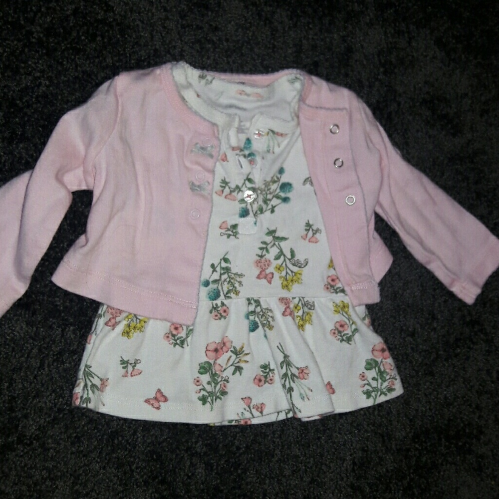 Floral top W/Matching Cardigan