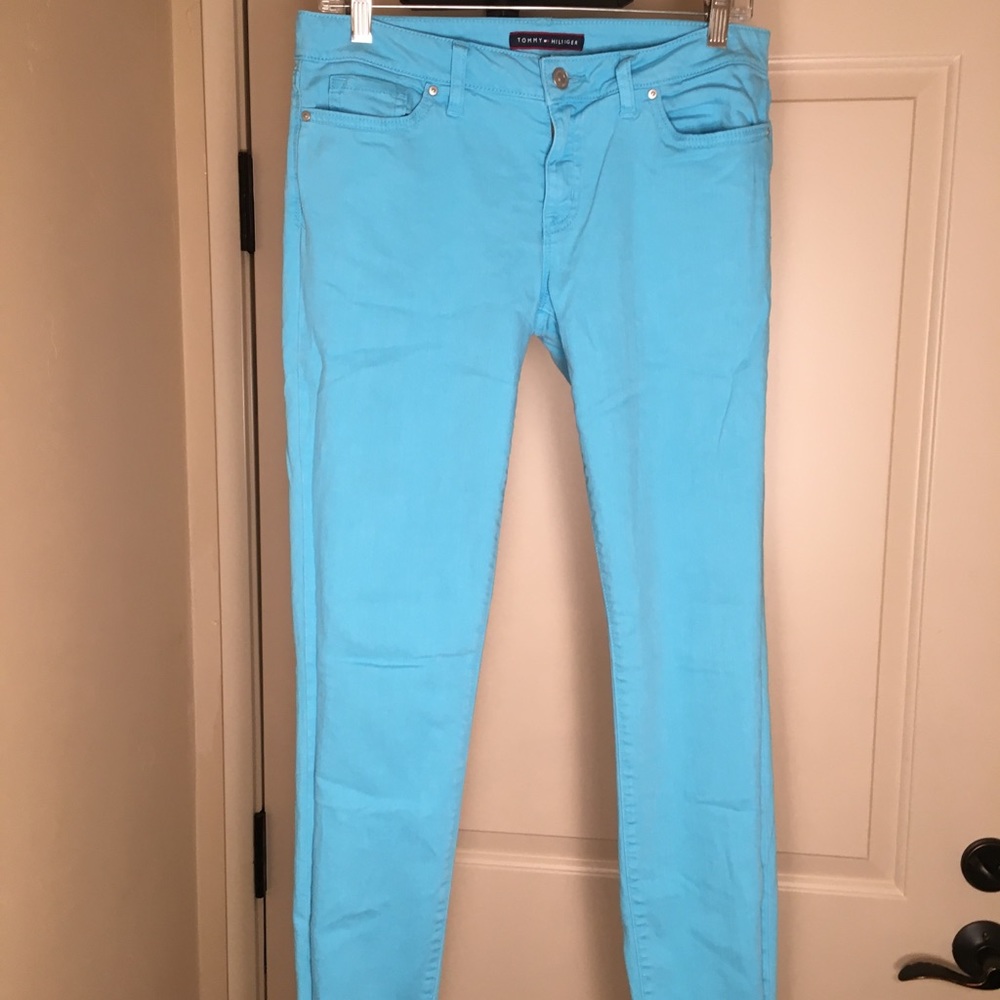 Tommy Hilfiger aqua skinny jeans