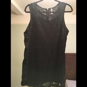 Black overlay lace dress