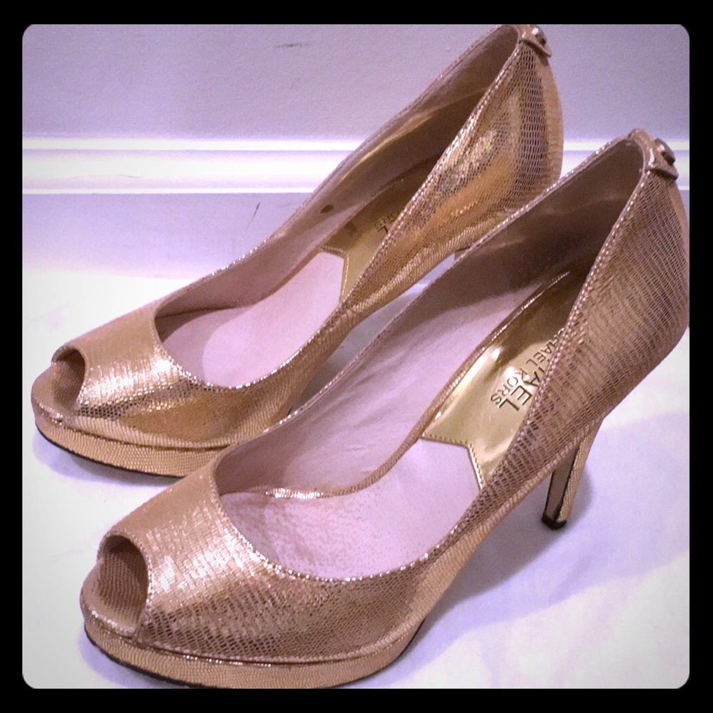 Michael Kors Gold Holiday Heels!